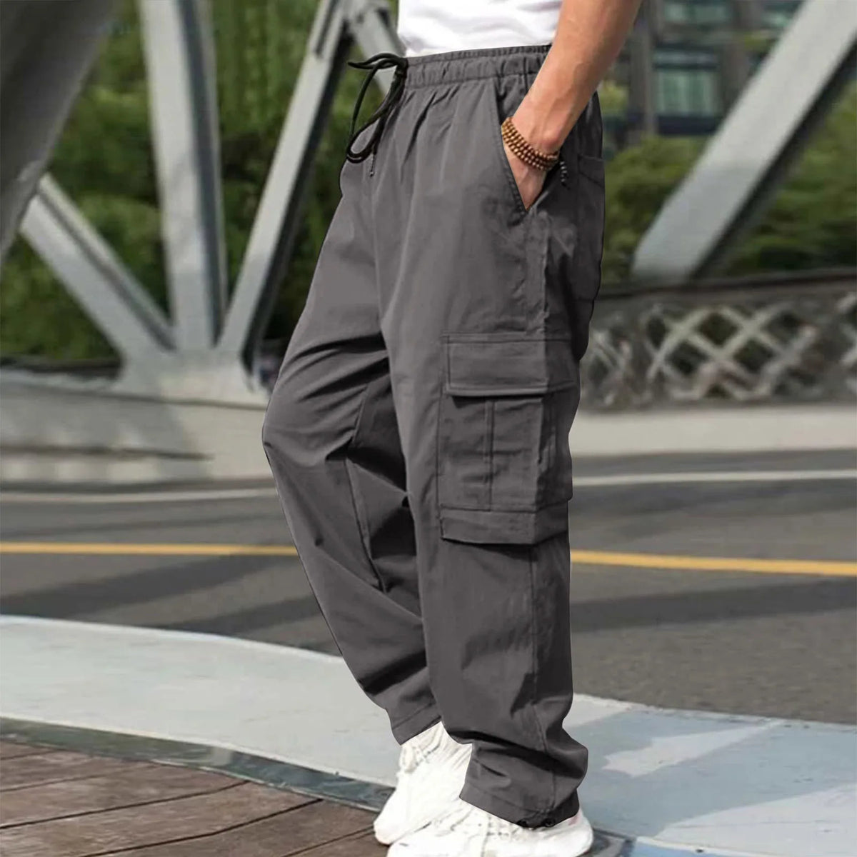 Men’s Loose Straight-Leg Casual Pants