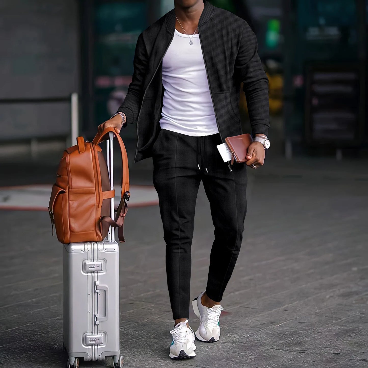 Autumn Winter Men's Casual Blazer Set  